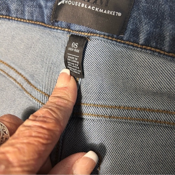 White House Black Market WHBM High-Rise Sculpt Straight Crop Jeans OS - Picture 14 of 16